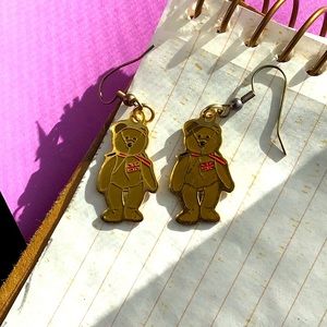 Enamel Ty Beanie Baby Earrings in Army Green